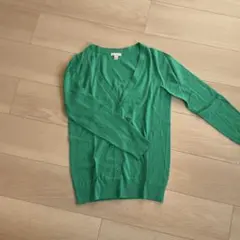 Gap 緑色 グリーン カーディガン XS シルク