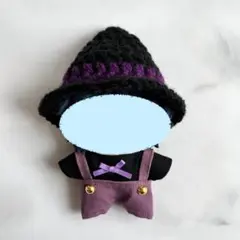 【12-J2H2-1】12cm ぬい服 トップス、パンツ、帽子セット