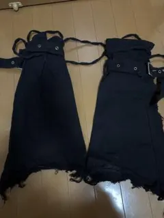 レッグウォーマー ジーンズ 黒