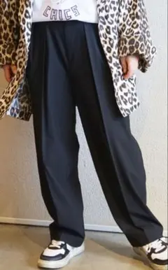 TRストレッチ タックパンツ