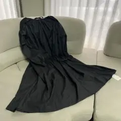 新品未使用 タグ付き 　黒　アンティカ　ゆったり　ロングシャツワンピ