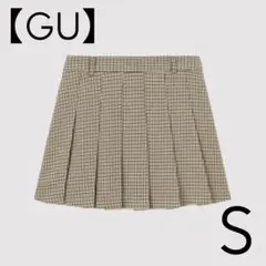 ◎最終価格◎GU/プリーツスコート/ブラウン/チェック