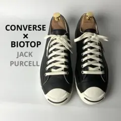 【美品】CONVERSE×BIOTOP シボレザー　JACK PURCELL 黒