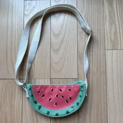 キャスキッズ　スイカ　キャンバス　ショルダーバッグ　約20cm