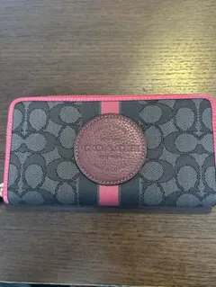 新品未使用COACH 長財布 キャンバス ブラック　シグネチャー 3473