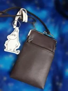 ムーミンがま口スマホショルダーバッグ&チャームリンネル12月号付録　値引応相談