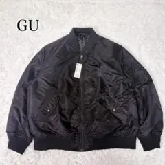 新品 GU ジーユー フライトジャケット MA-1 ブルゾン ブラック ボンバー