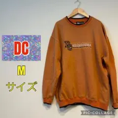 【希少 DC SHOES】オレンジ トレーナー 刺繍ロゴ M大きめ ストリートのサムネイル