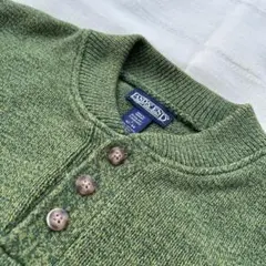 【90s LAND's END】 Henry Neck Knit 最終お値下げ