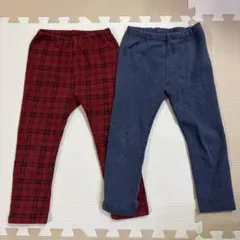 ユニクロ フリースレギンス2点セット 100cm