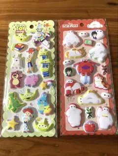 【新品】ディズニー　トイストーリー　ベイマックス　マシュマロシール　ぷくぷく