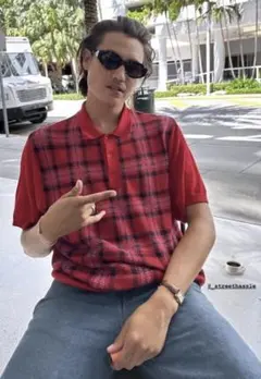 Supreme Plaid Knit S/S Polo 