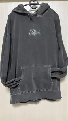 Xgirl グレー フード付きパーカー　ビンテージ加工