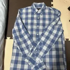 Abercrombie & Fitch M 長袖シャツ 青白チェック
