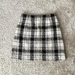 GUブークレチェックミニスカートYT +E ブラウン　343037