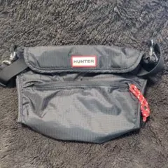 HUNTER ブラックショルダーバッグ