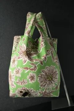 MARNI マルニ 花柄 キャンバス トートバッグ 大容量 グリーンのサムネイル