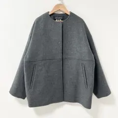 2025✨ジャーナルスタンダード　スーパー140ビーバーノーカラーショートコート