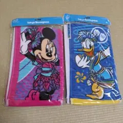 爽涼鼓舞 ロングタオル　マフラータオル　ミニー　デイジー　チップ　デール　ドナ