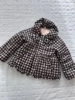 anyfam 千鳥格子柄 中綿コート 130