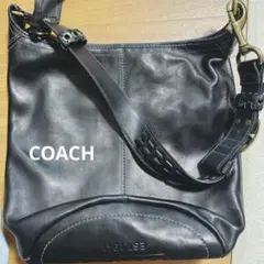 限定値下げ⭐︎COACH ブラックレザー ショルダーバッグ