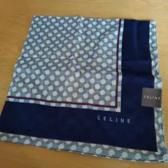 値下げ　CELINE メンズ　ハンカチ　マカダム透かし　未使用