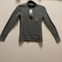 UNIQLO リブ編み長袖Tシャツ Sサイズ グリーン