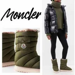MONCLER GAIA POCKET MID スノー ブーツ カーキ 40のサムネイル