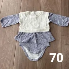 GUベビーロンパース70サイズ　春　花柄