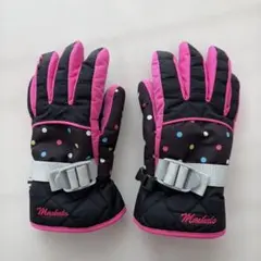 Mashala 子供用スキーグローブ 140 cm 黒/ピンク