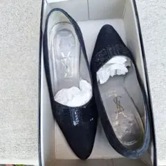 YSL ブラックパンプス AH8 37　イヴ・サンローラン
