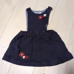 familiar デニム ジャンパースカート　ワンピース 80