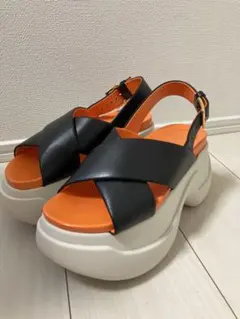 MARNI クロスデザイン プラットフォームサンダルのサムネイル