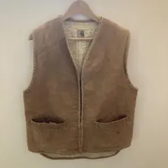 【汚れ有】Carhartt ベスト　ヴィンテージ 古着 90s Carhartt レアカラー PTL ペトロール ダック 首リブ パデット