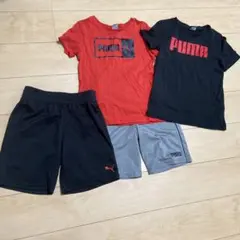 コストコ購入　プーマ上下セット　半袖ハーフパンツ　7-8Y 128
