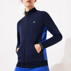 《美品》LACOSTE ライトウェイトネオプレン ジップジャケット 紺色 Lのサムネイル