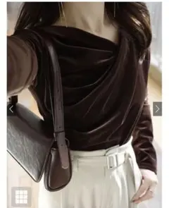 ベロアドレープトップス[dk1551]