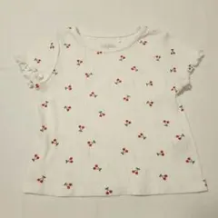 西松屋 さくらんぼ柄 半袖Tシャツ 90cm フルーツ　白　夏