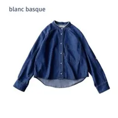 美品★blanc basque｜人気 パールボタン デニムシャツ インディゴ
