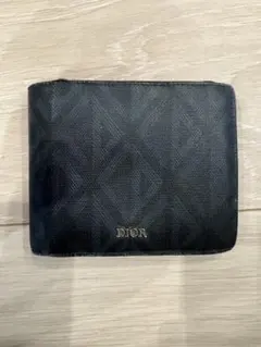 Dior 二つ折り財布 ブラック レザー