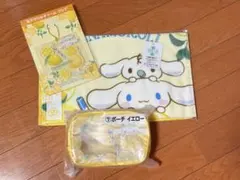 サンリオ当たりくじ シナモロール アクリルチャーム ポーチ フェイスタオル