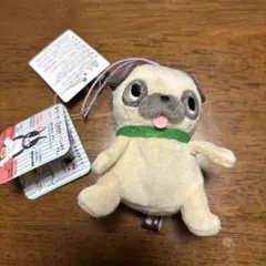 【新品】パグ ぬいぐるみマスコット ストラップ付き