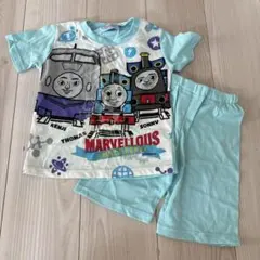 トーマス 光るパジャマ 上下セット 水色
