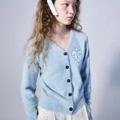 Mardi Mercredi カーディガン 水色のサムネイル