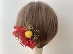 髪飾り ヘッドドレス 成人式 和装 振袖 ウェディング ゴールド 前撮り 赤