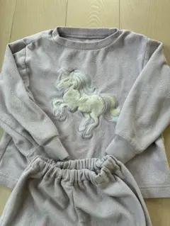 ユニコーン刺繍フリースパジャマセット