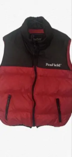 ペンフィールド PenField ヴィンテージ 90s ダウンベスト M 赤/黒のサムネイル