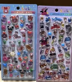 Disney Pixar Jewelry Drop Stickers 2枚セット
