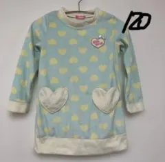 Kiss Drop ハート柄長袖ワンピース　チュニック　120cm