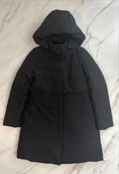 theoryluxeロングダウンジャケット　フード付ダウンコートブラックAライン